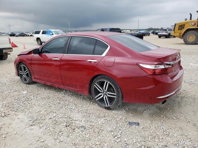 1HGCR2F66HA143181 - 2017 HONDA ACCORD SPORT RED photo 2