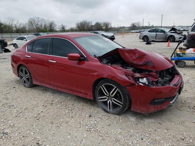 1HGCR2F66HA143181 - 2017 HONDA ACCORD SPORT RED photo 4