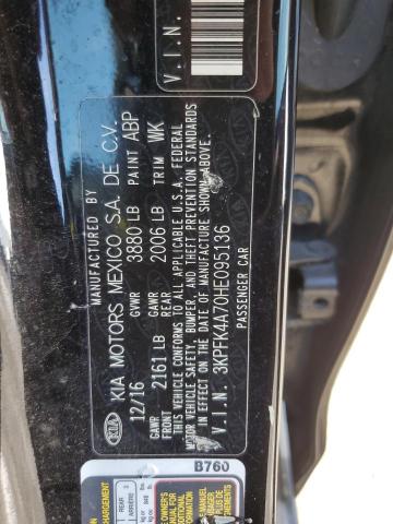 3KPFK4A70HE095136 - 2017 KIA FORTE LX BLACK photo 13