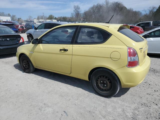 KMHCM36C88U105101 - 2008 HYUNDAI ACCENT GS YELLOW photo 2