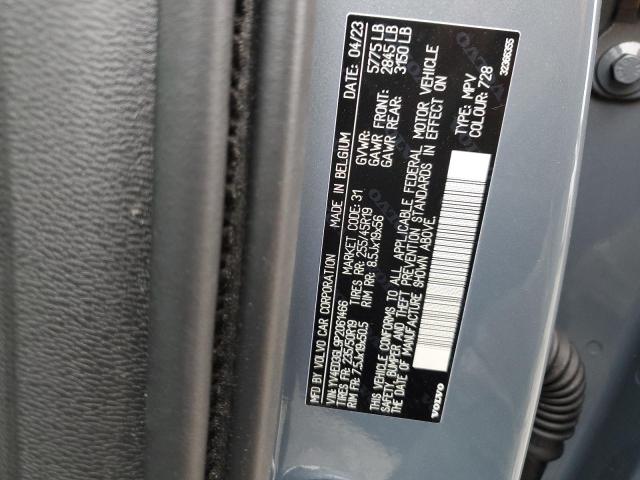 YV4ED3GL9P2061466 - 2023 VOLVO C40 RECHARGE PLUS BLUE photo 12