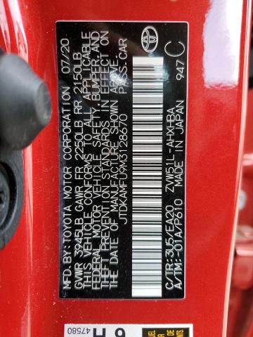 JTDKAMFU9M3128670 - 2021 TOYOTA PRIUS SPECIAL EDITION RED photo 13