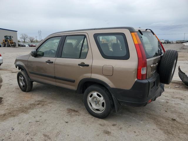 JHLRD68404C002781 - 2004 HONDA CR-V LX TAN photo 2