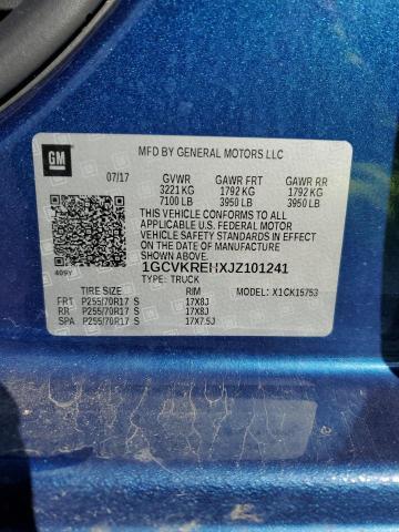 1GCVKREHXJZ101241 - 2018 CHEVROLET SILVERADO K1500 LT BLUE photo 12