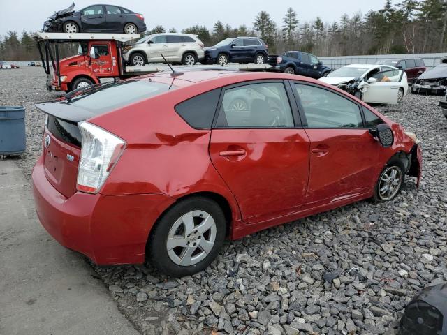 JTDKN3DU8A5203649 - 2010 TOYOTA PRIUS RED photo 3