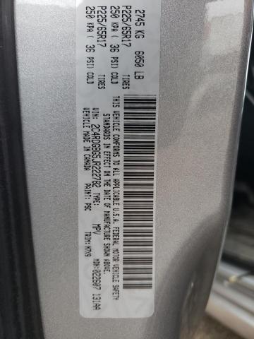 2C4RDGBG5JR222782 - 2018 DODGE GRD CARAVA SE SILVER photo 14