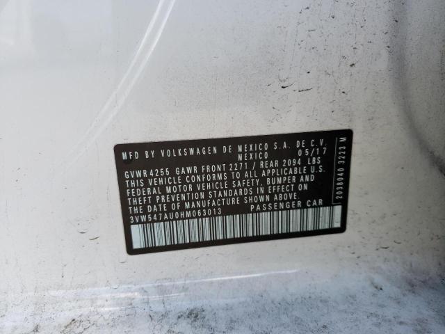 3VW547AU0HM063013 - 2017 VOLKSWAGEN GTI SPORT WHITE photo 12