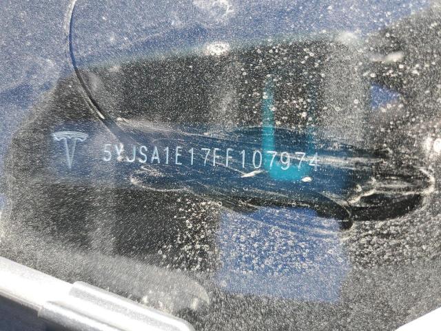 5YJSA1E17FF107974 - 2015 TESLA MODEL S BLACK photo 12