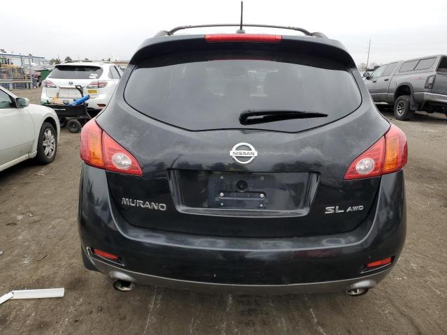 JN8AZ18W69W138309 - 2009 NISSAN MURANO S BLACK photo 6