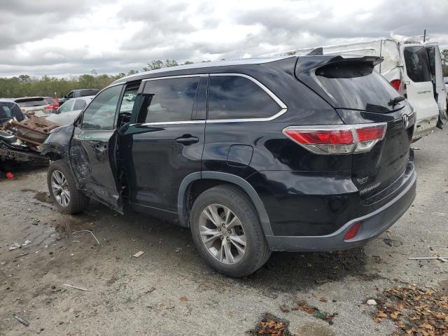 5TDKKRFH9ES030428 - 2014 TOYOTA HIGHLANDER XLE BLACK photo 2