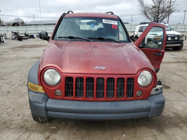 1J4GL48K47W536843 - 2007 JEEP LIBERTY SPORT RED photo 5