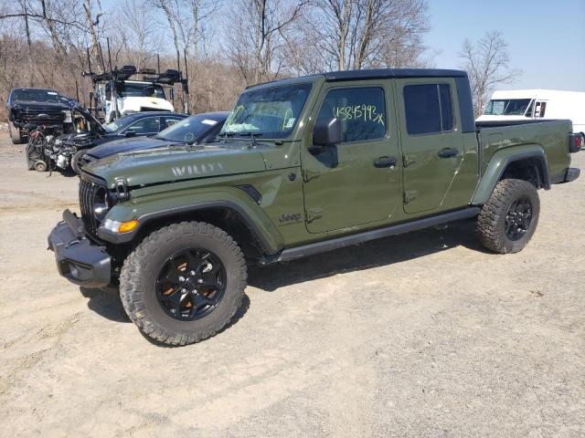 1C6HJTAG3ML615778 - 2021 JEEP GLADIATOR SPORT GREEN photo 1