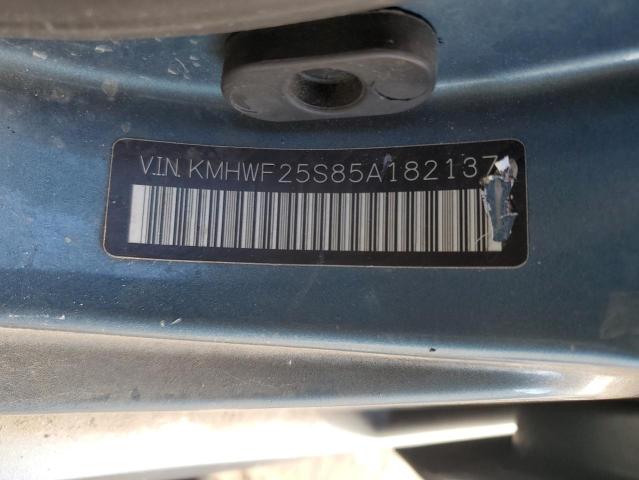 KMHWF25S85A182137 - 2005 HYUNDAI SONATA GL TEAL photo 12