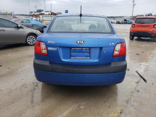 KNADE223X96459193 - 2009 KIA RIO BASE BLUE photo 6