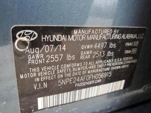 5NPE24AF0FH056915 - 2015 HYUNDAI SONATA SE BLUE photo 12