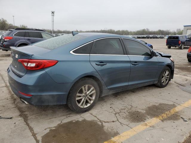 5NPE24AF0FH056915 - 2015 HYUNDAI SONATA SE BLUE photo 3