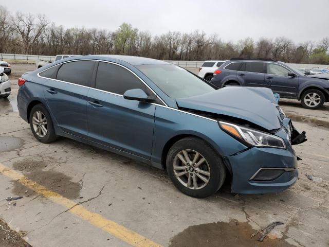 5NPE24AF0FH056915 - 2015 HYUNDAI SONATA SE BLUE photo 4