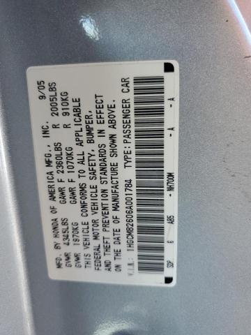 1HGCM82606A001784 - 2006 HONDA ACCORD EX SILVER photo 12