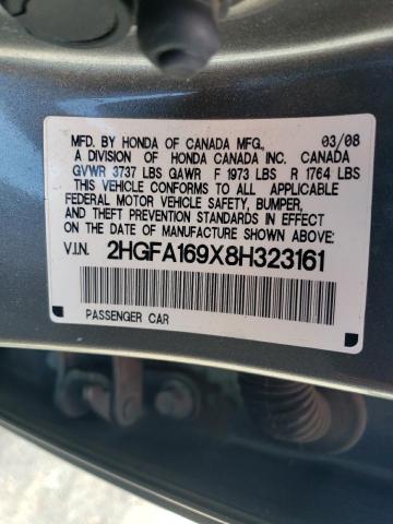 2HGFA169X8H323161 - 2008 HONDA CIVIC EXL 灰色 照片 13