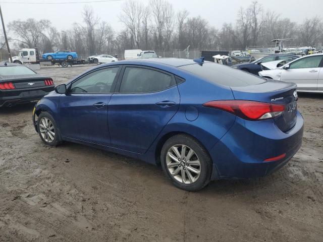 5NPDH4AE8GH797011 - 2016 HYUNDAI ELANTRA SE BLUE photo 2