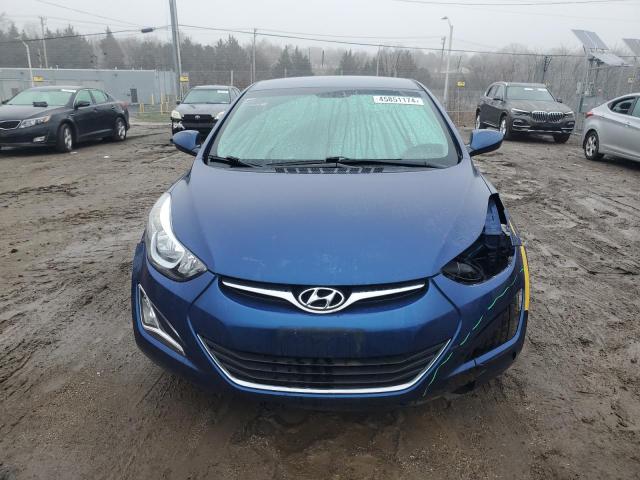 5NPDH4AE8GH797011 - 2016 HYUNDAI ELANTRA SE BLUE photo 5