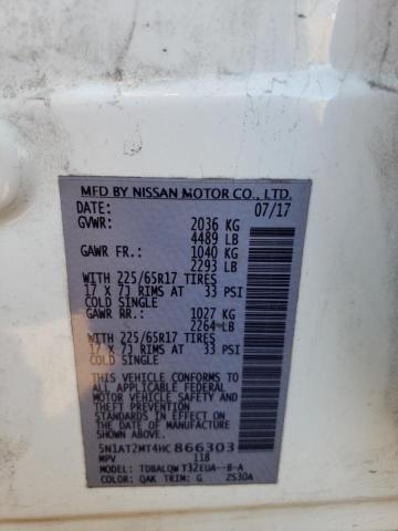 5N1AT2MT4HC866303 - 2017 NISSAN ROGUE S WHITE photo 13