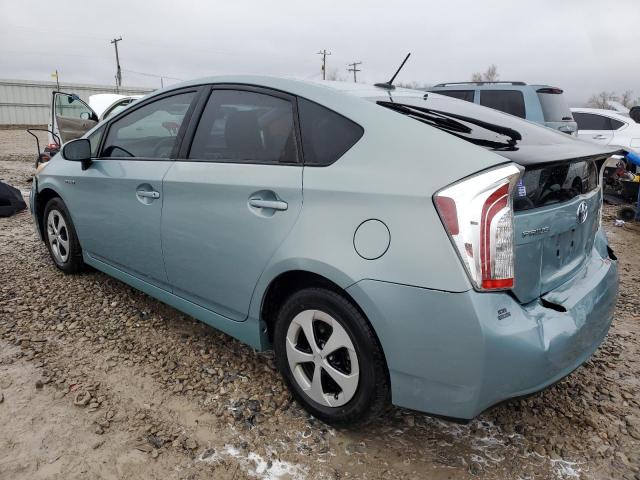 JTDKN3DU2E1757590 - 2014 TOYOTA PRIUS TURQUOISE photo 2