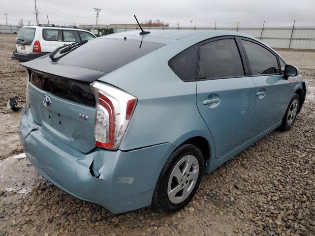 JTDKN3DU2E1757590 - 2014 TOYOTA PRIUS TURQUOISE photo 3