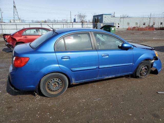 KNADH4B32A6612205 - 2010 KIA RIO LX BLUE photo 3