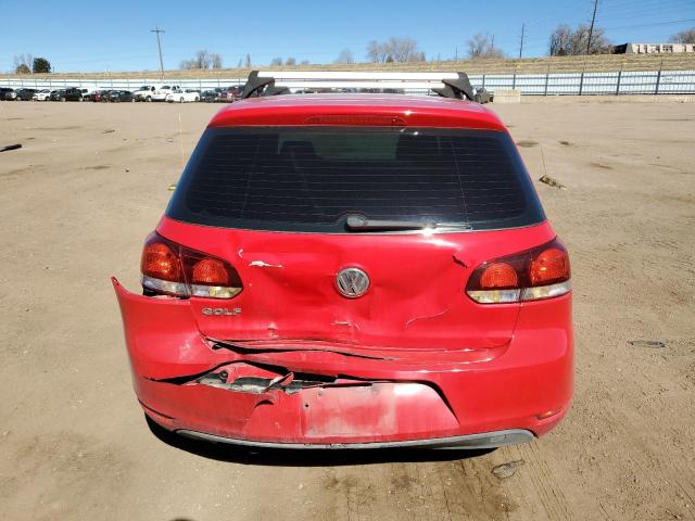 WVWDB7AJ6CW210177 - 2012 VOLKSWAGEN GOLF RED photo 6