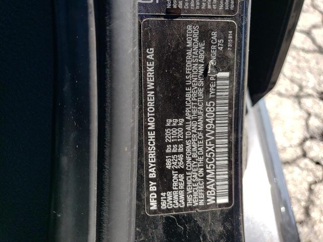 WBAVM5C5XFVV94085 - 2015 BMW X1 XDRIVE35I BLACK photo 13