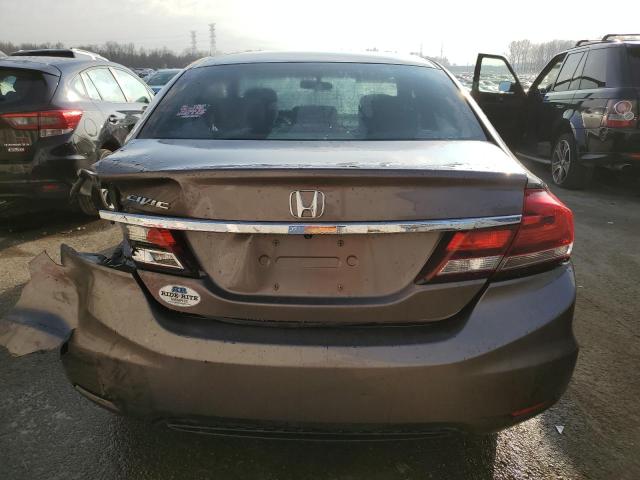 19XFB2F5XFE117538 - 2015 HONDA CIVIC LX GRAY photo 6