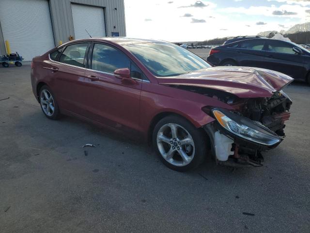 3FA6P0HR4DR337243 - 2013 FORD FUSION SE RED photo 4