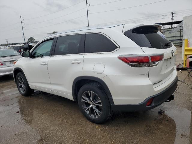 5TDKKRFH2GS152471 - 2016 TOYOTA HIGHLANDER XLE WHITE photo 2