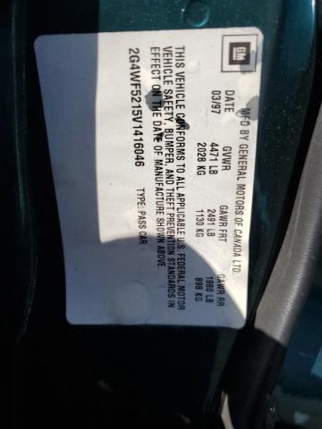 2G4WF5215V1416046 - 1997 BUICK REGAL GS GREEN photo 12