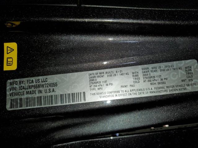 1C4JJXP66MW724055 - 2021 JEEP WRANGLER U SAHARA 4XE GRAY photo 10