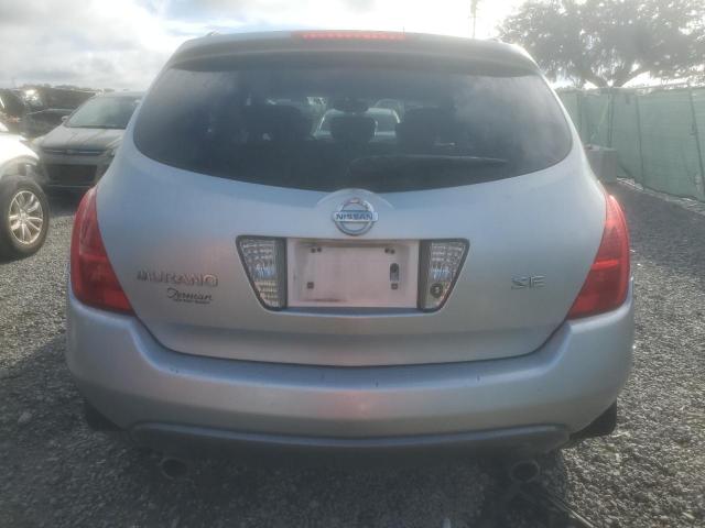 JN8AZ08T45W302876 - 2005 NISSAN MURANO SL SILVER photo 6