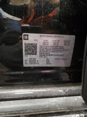 5GAEVCKW7JJ104301 - 2018 BUICK ENCLAVE AVENIR 黑色 照片 14