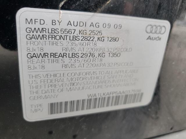 WA1LKAFP5AA037598 - 2010 AUDI Q5 PREMIUM PLUS BLACK photo 14