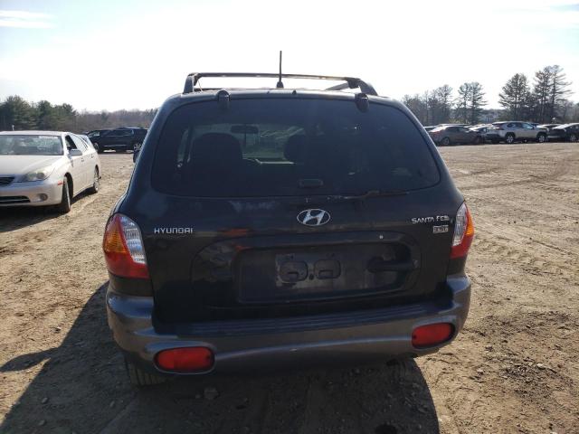 KM8SC13E24U722061 - 2004 HYUNDAI SANTA FE GLS BLACK photo 6