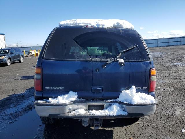 1GNEK13T81J164093 - 2001 CHEVROLET TAHOE K1500 BLUE photo 6