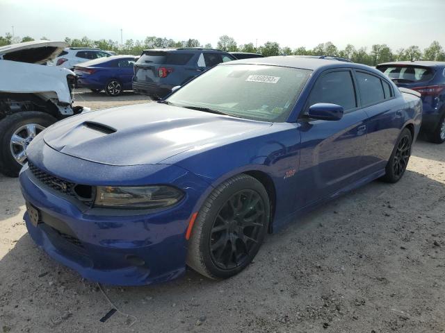 2C3CDXGJ0LH217433 - 2020 DODGE CHARGER SCAT PACK BLUE photo 1