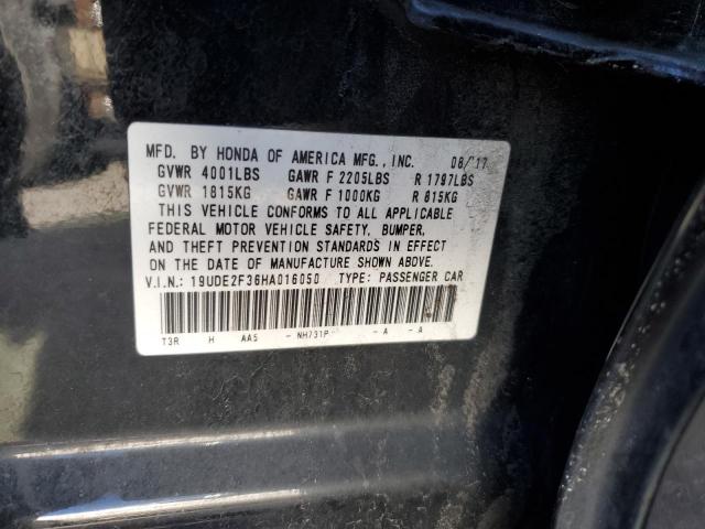 19UDE2F36HA016050 - 2017 ACURA ILX BASE WATCH PLUS BLACK photo 12