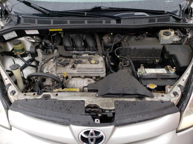 5TDZK23C98S104742 - 2008 TOYOTA SIENNA CE SILVER photo 12