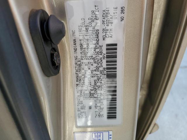 5TDZA23C64S210790 - 2004 TOYOTA SIENNA CE GOLD photo 13