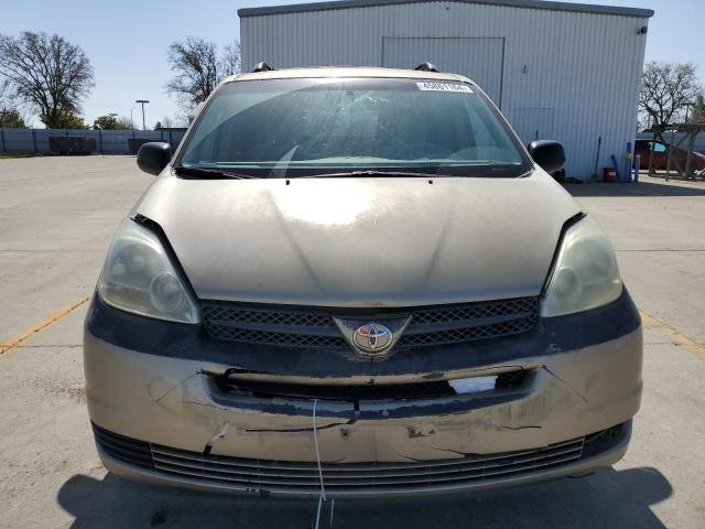 5TDZA23C64S210790 - 2004 TOYOTA SIENNA CE GOLD photo 5