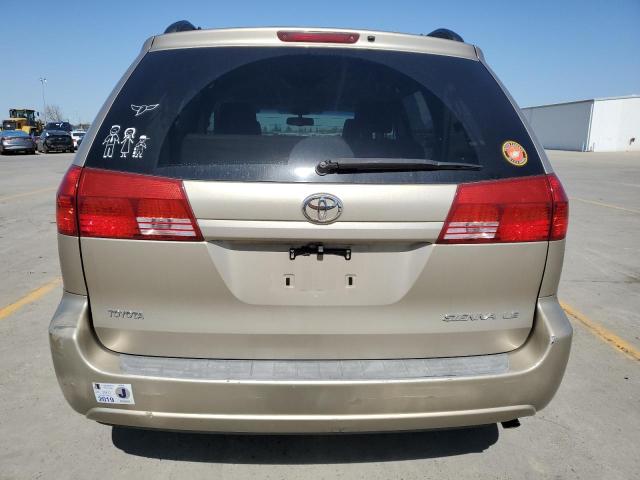 5TDZA23C64S210790 - 2004 TOYOTA SIENNA CE GOLD photo 6