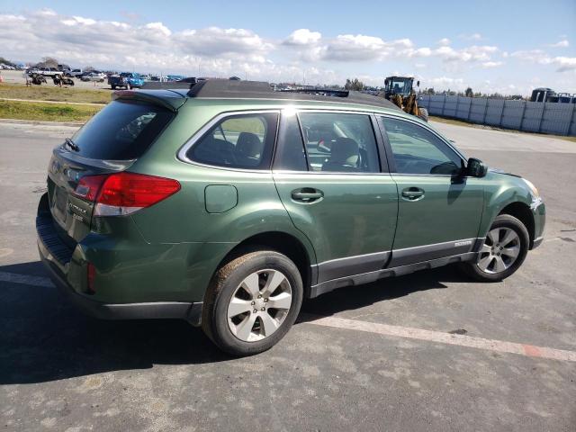 4S4BRBAC8C1265634 - 2012 SUBARU OUTBACK 2.5I GREEN photo 3