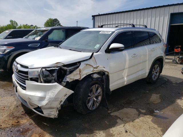 5TDKKRFH6FS088935 - 2015 TOYOTA HIGHLANDER XLE WHITE photo 1