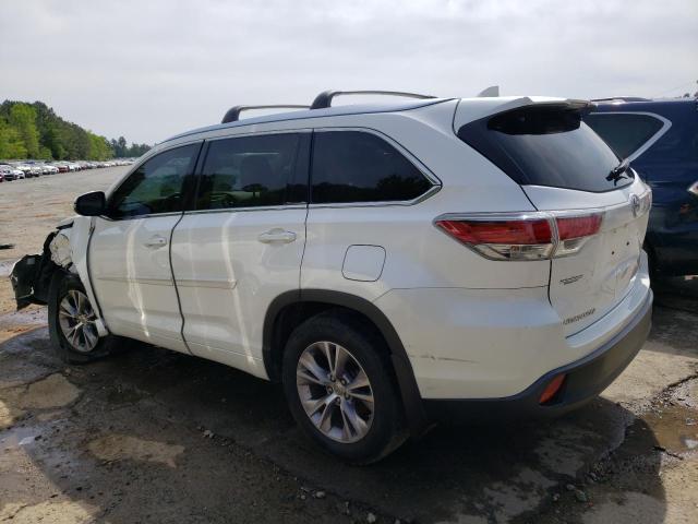 5TDKKRFH6FS088935 - 2015 TOYOTA HIGHLANDER XLE WHITE photo 2